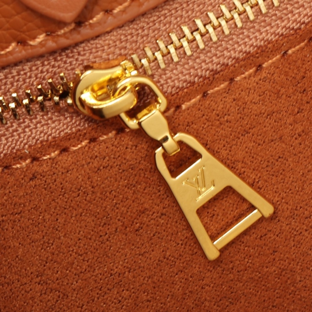 Louis Vuitton On The Go MM Monogram Empreinte Leather Cognac 35Cm M12775