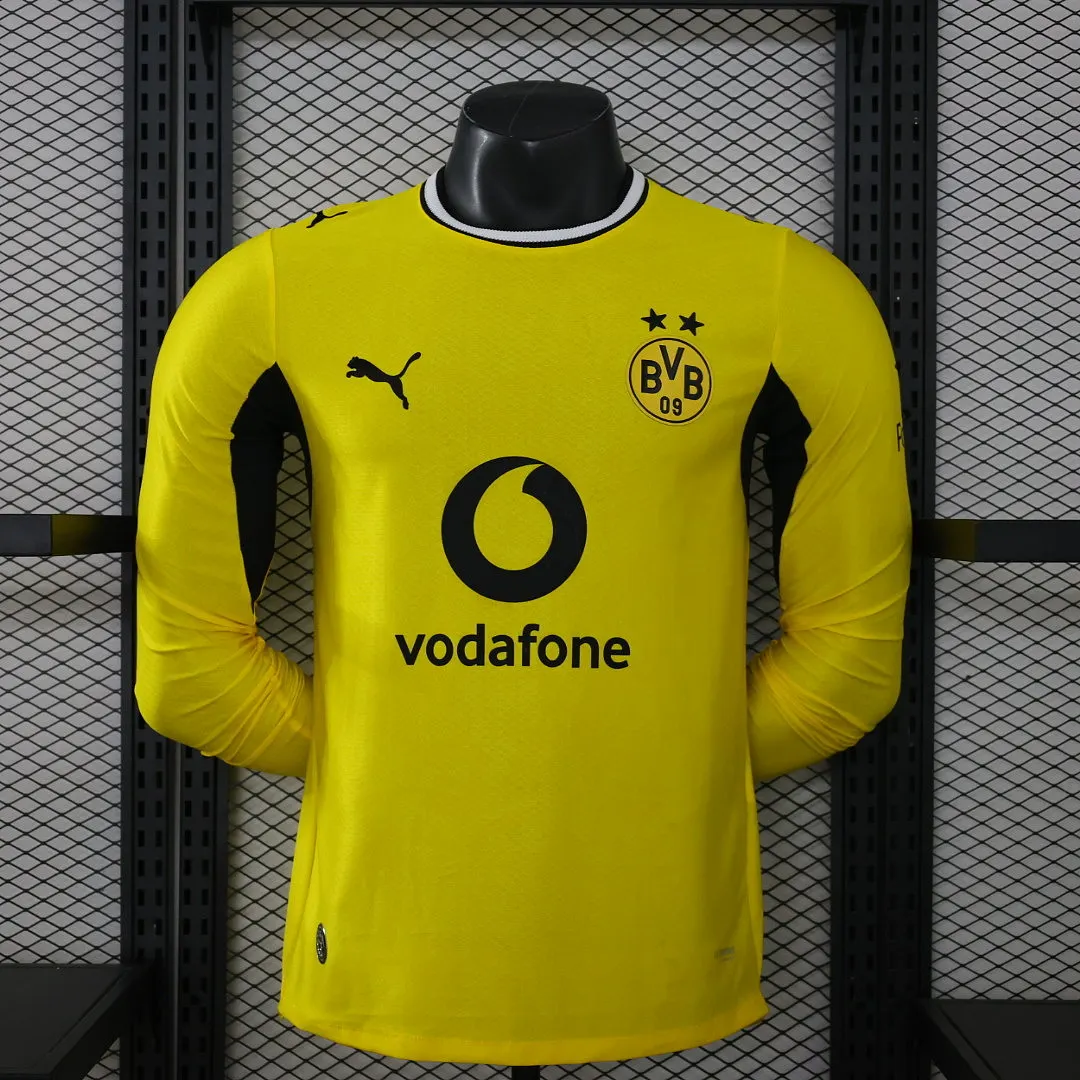 2026/27 Bundesliga Dortmund Team Home Football Jersey Player Version Long Sleeves - JerseyFun