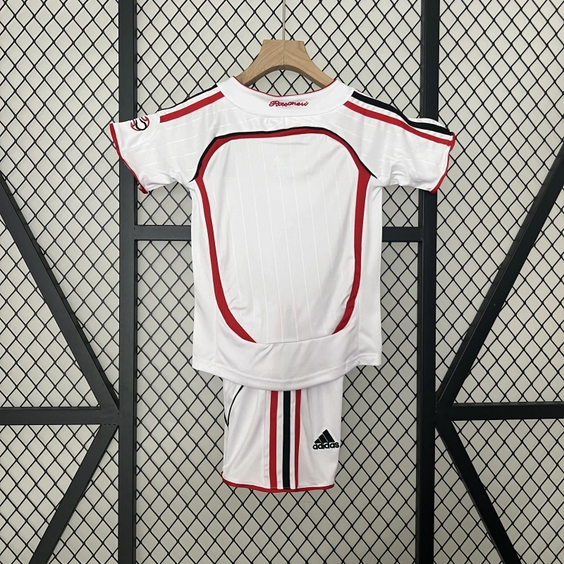 retro Kids 2006-07 Kids AC Milan Champions League away kids retro football jersey
