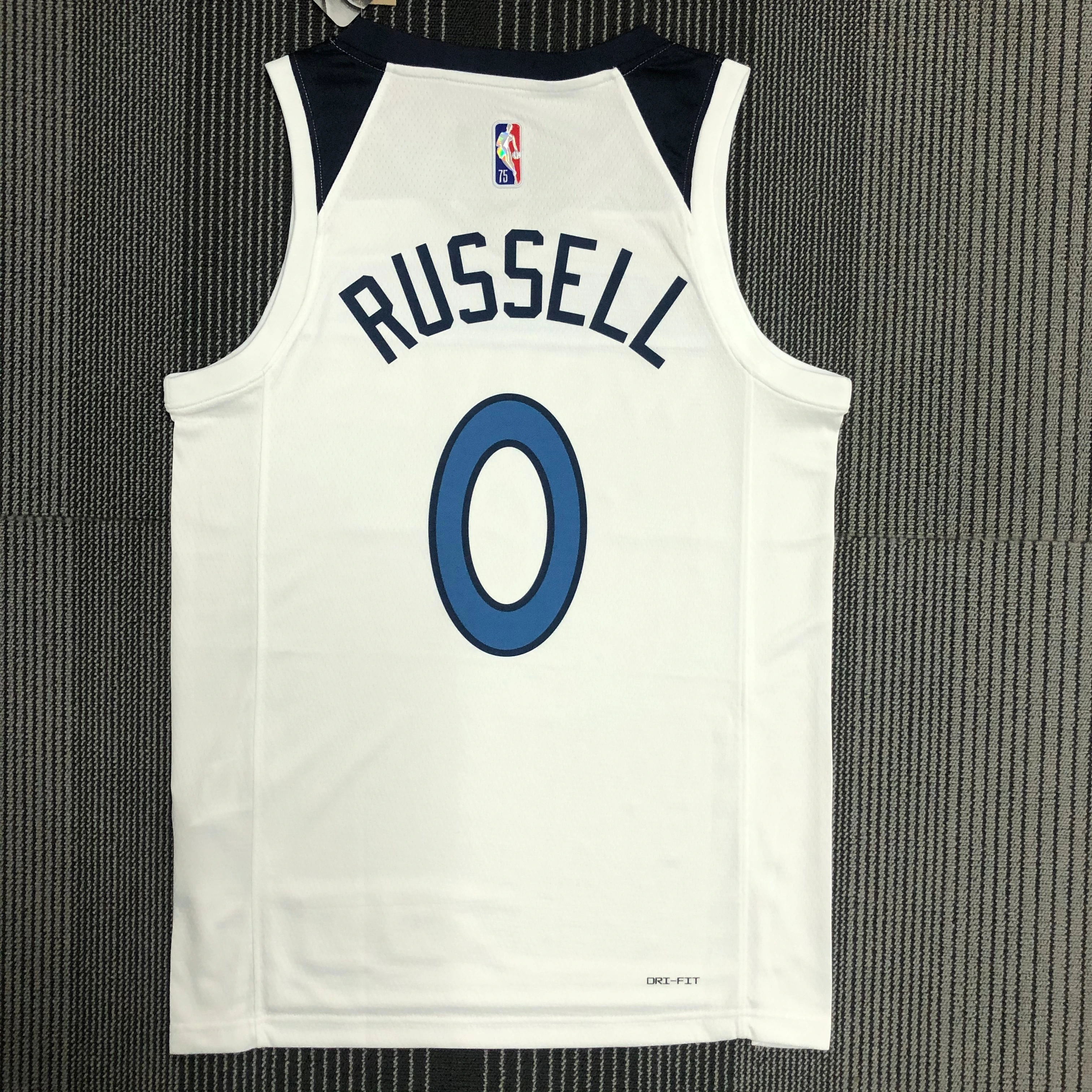 NBA 75th Anniversary Minnesota Timberwolves 0 Russell Basketball Jersey