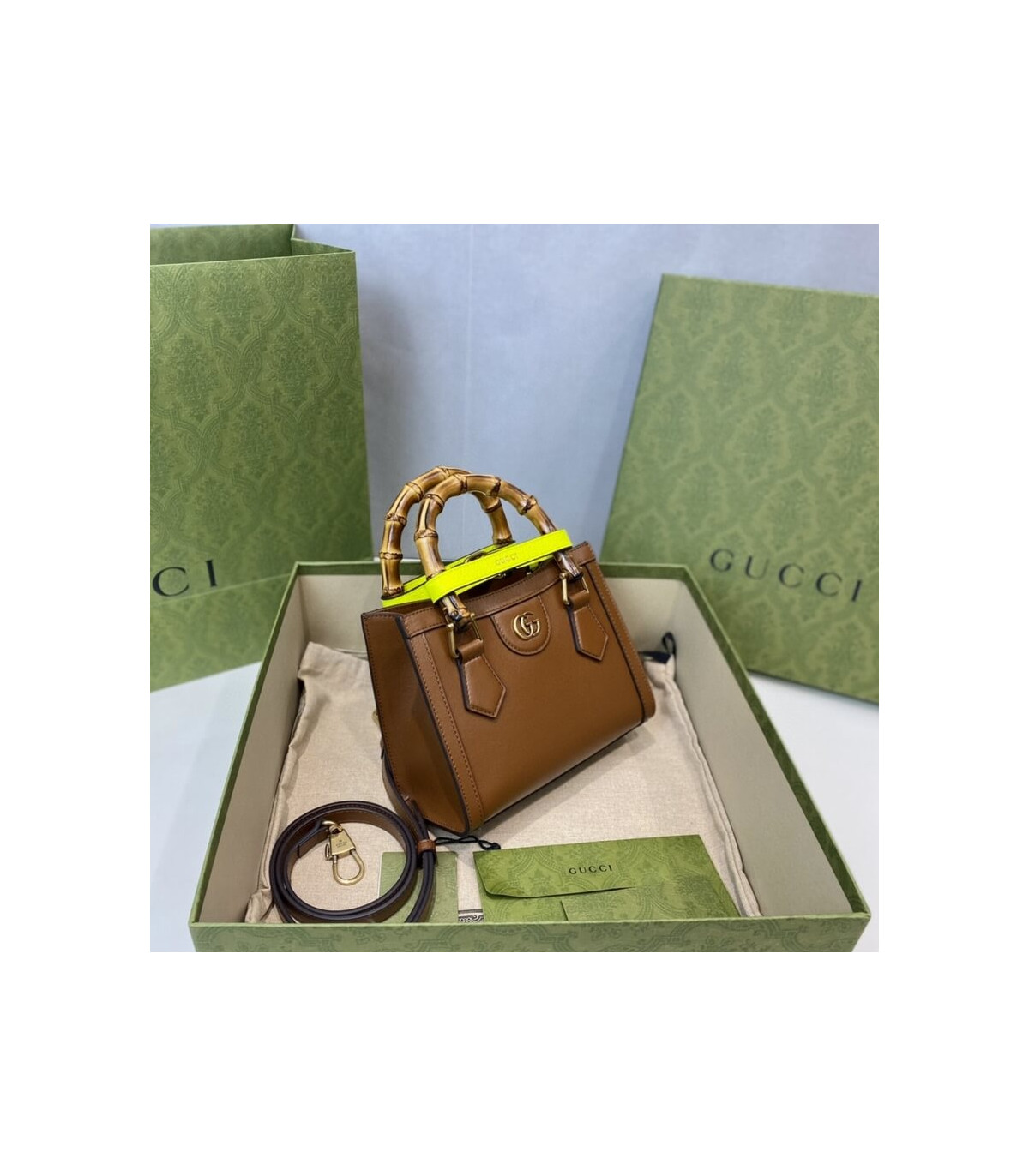 Gucci Diana Mini Tote Bag Brown