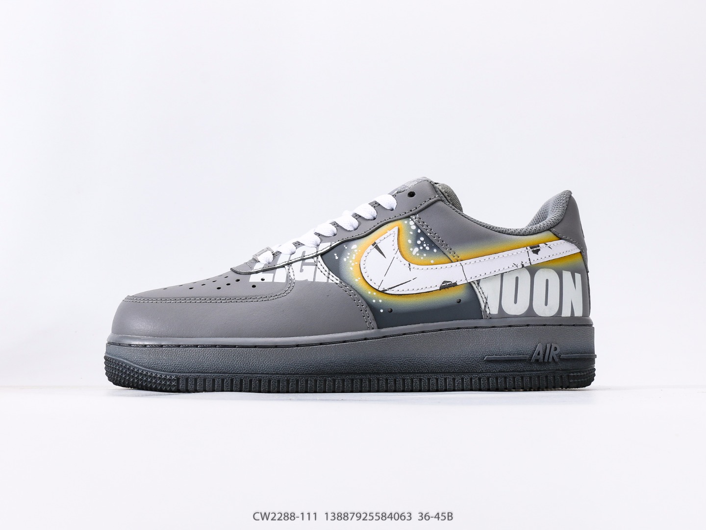 Nike Air Force 1 Low Moon Gray Gradient Custom