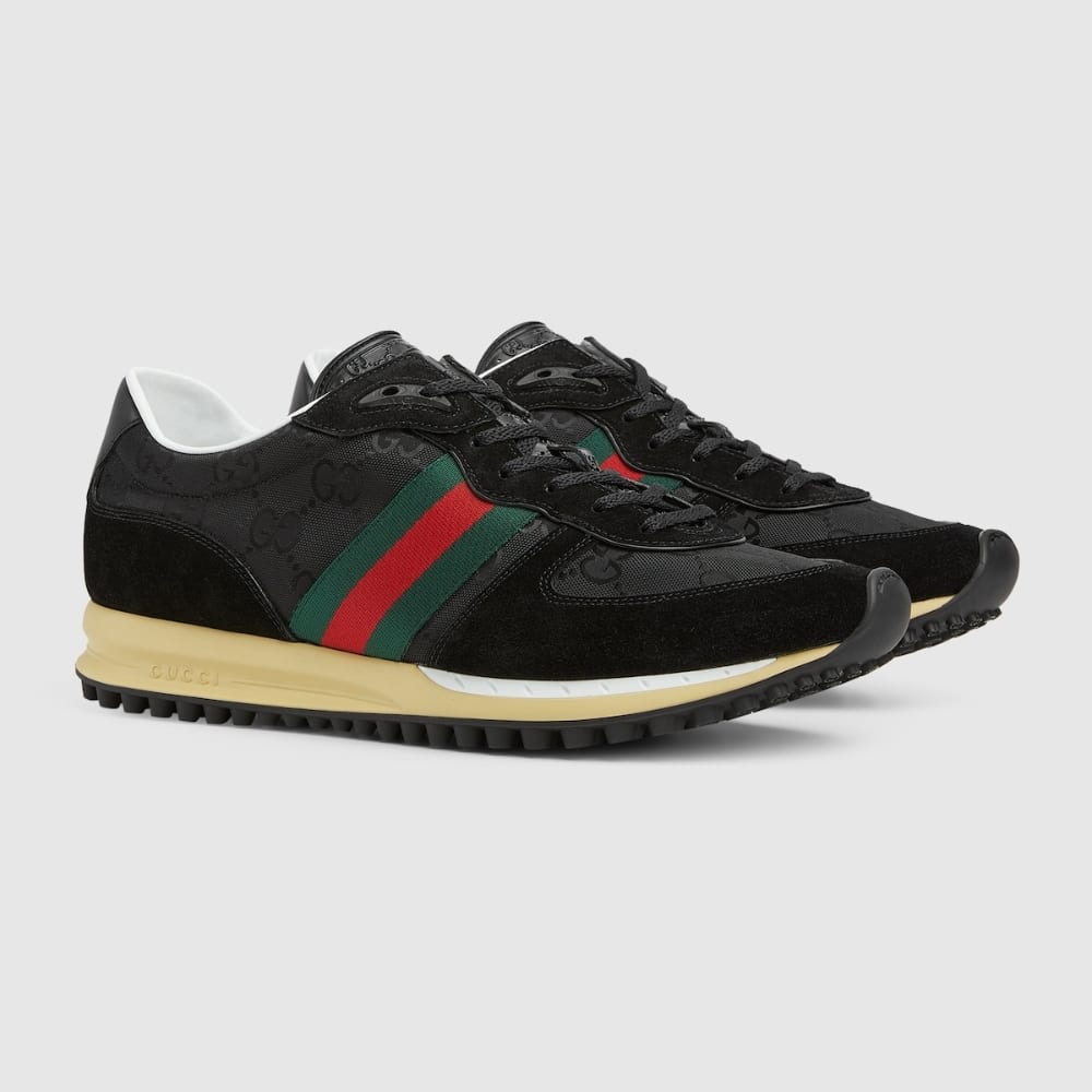 Gucci Men’s Re Motion Sneaker Black Original Gg Canvas 832461 Aaew3 1042