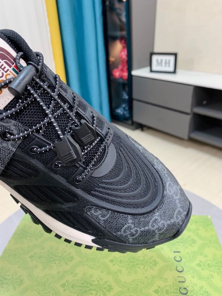 Gucci Gg Men?S Sneaker Rubber Leather Black