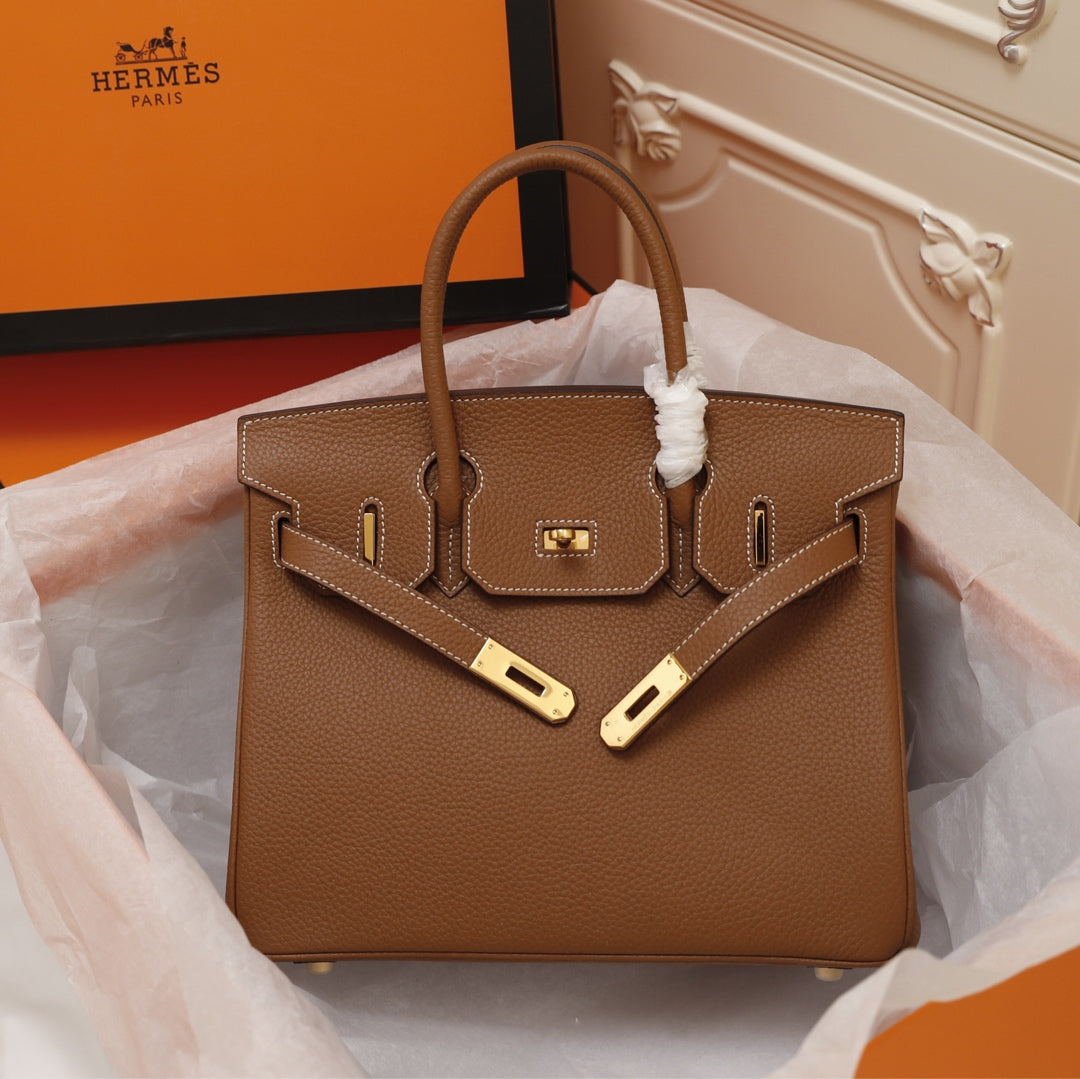 Hermes Birkin Bag 35 Brown Togo Gold Hardware
