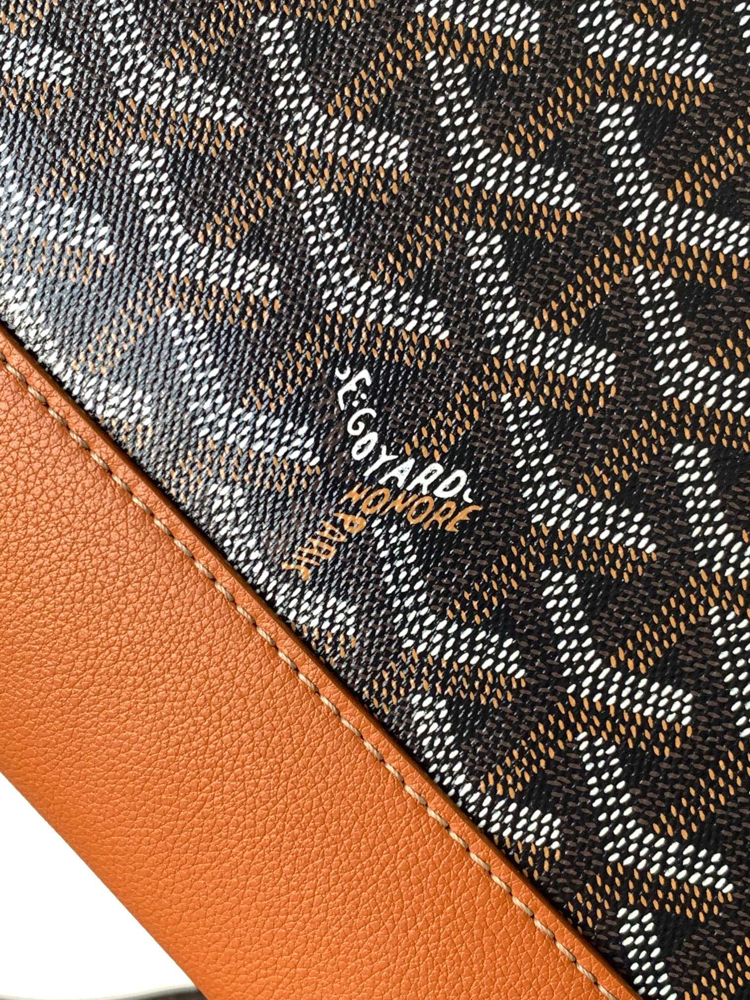 Goyard Cisalpin Document Case 39 Cm Black Goyardine Canvas And Tan Calfskin