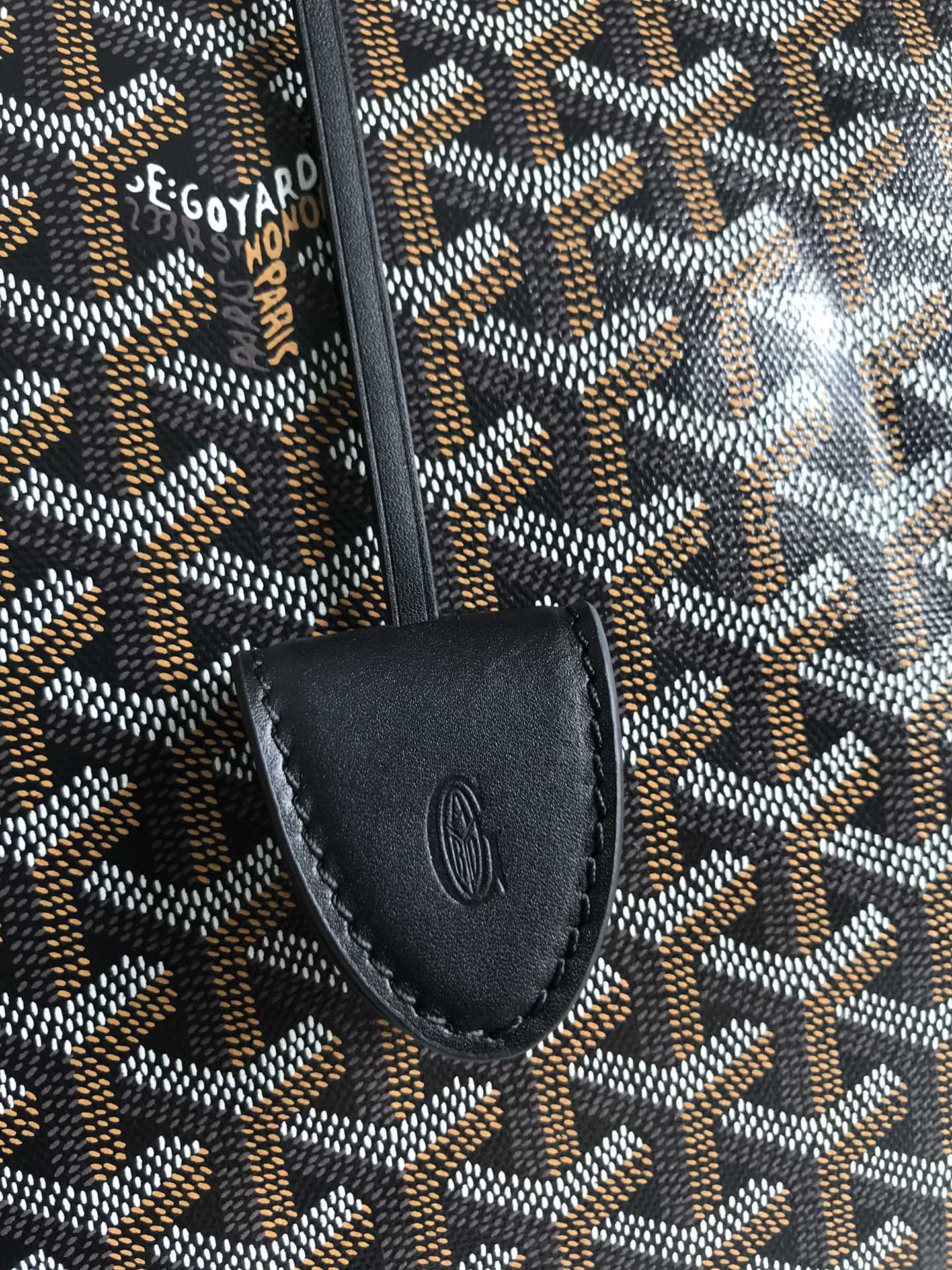Goyard Bellechasse Biaude Pm Bag 36 Cm Black Goyardine Canvas And Calfskin Trim