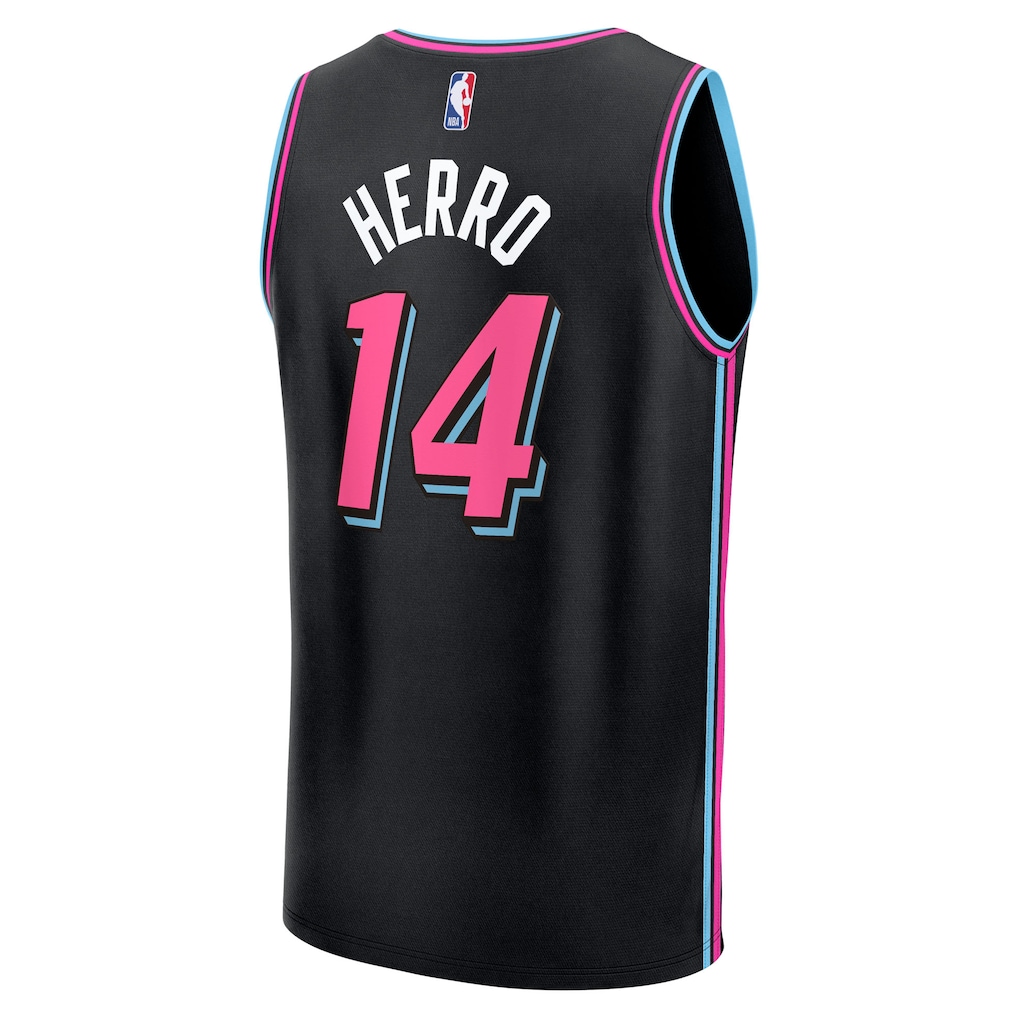 Youth Miami Heat Tyler Herro Fanatics Black 2025/26 City Edition Fast Break Jersey