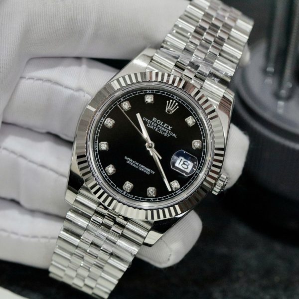 [Superclone] Rolex Datejust 41 mm Bright Black Dial Jubilee 126334