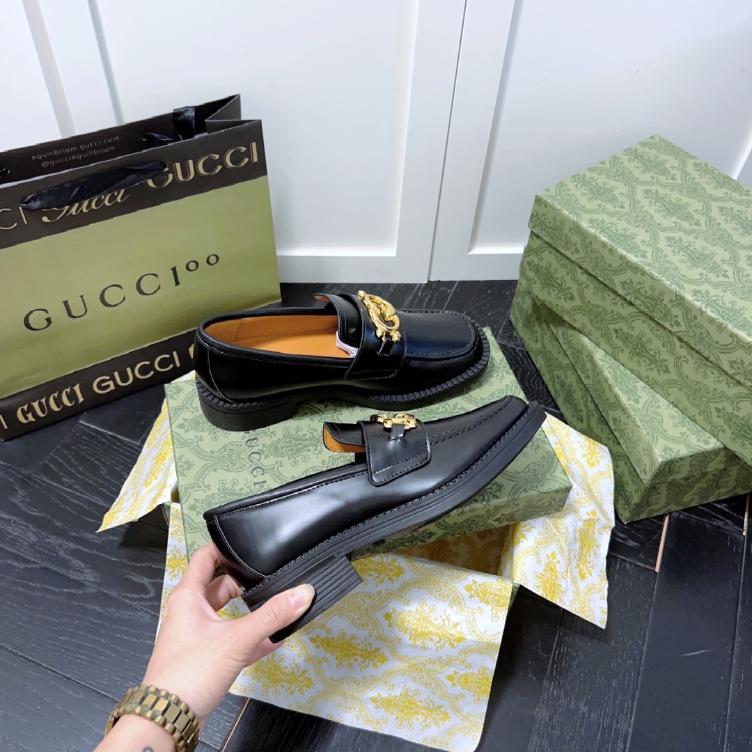 Gucci Womens Loafer With Interlocking G ?701791 10R60 1000