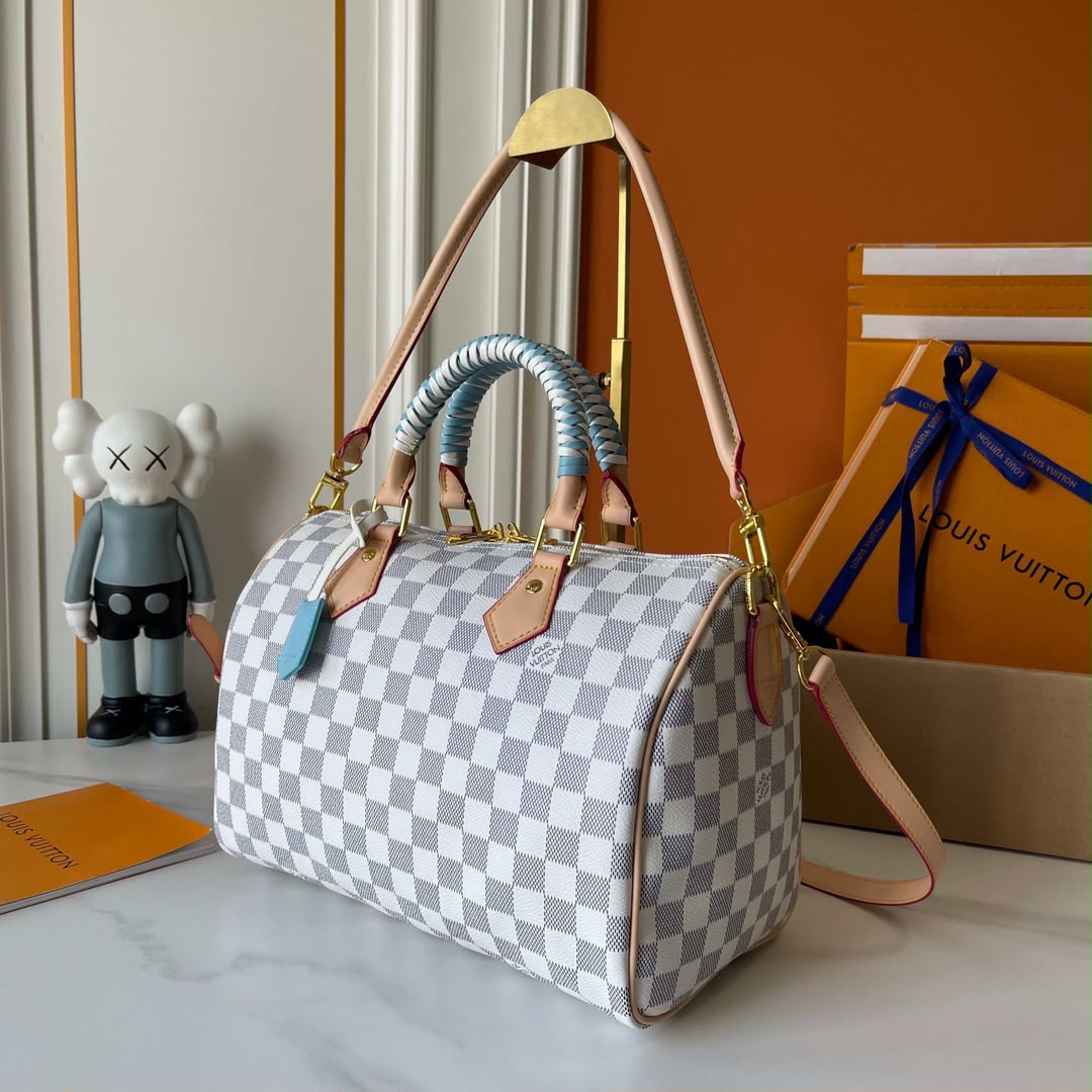 Louis Vuitton Speedy 30 Soft Damier Azur Canvas N40908