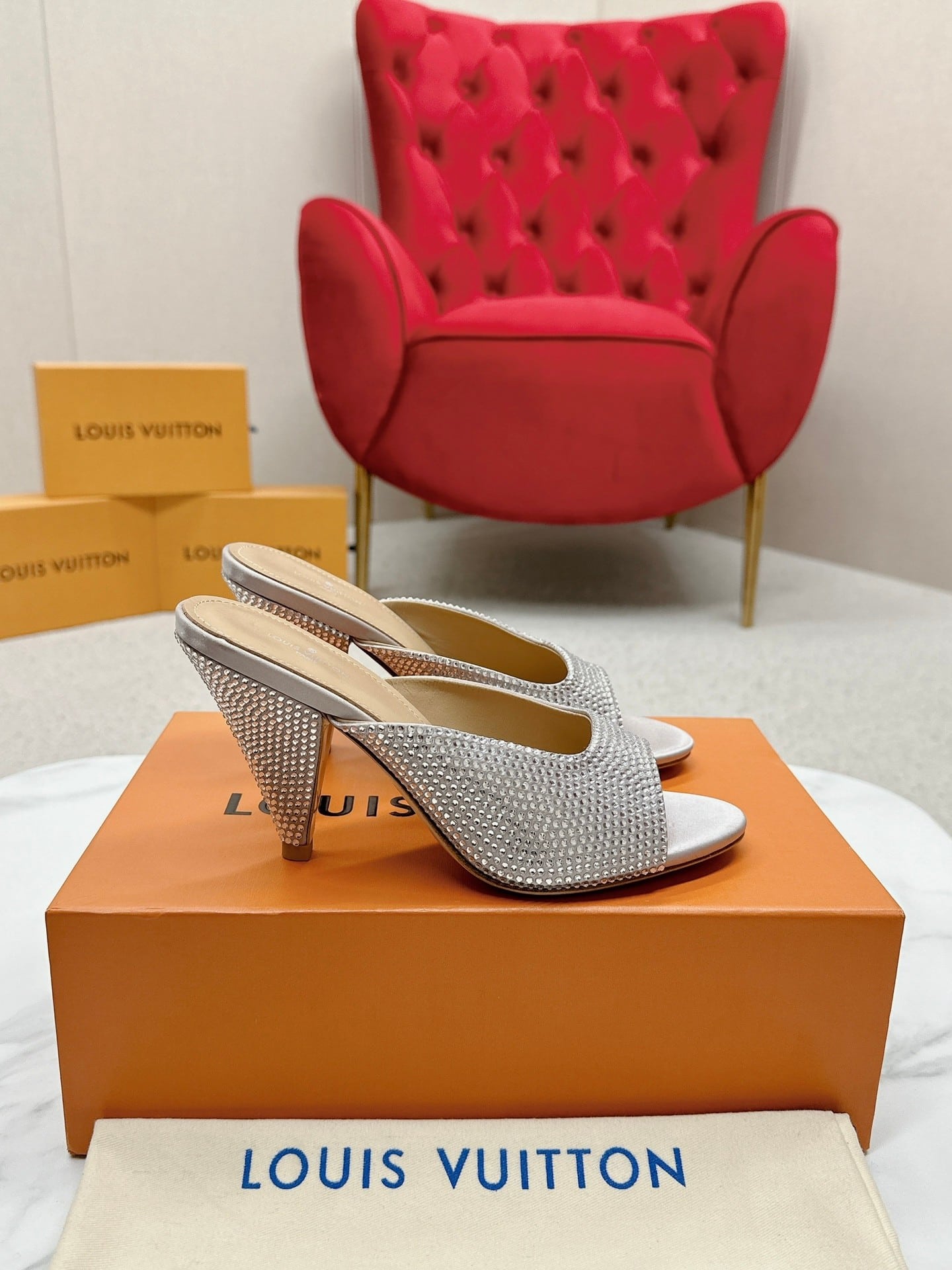 Louis Vuitton Super Mule Silver 1Acj47