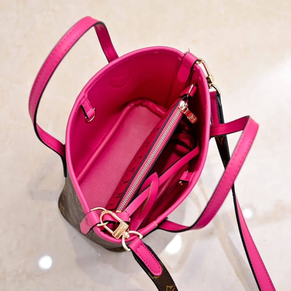 Louis Vuitton Neverfull Bandoulière Inside Out BB Monogram Rose 20Cm M12106