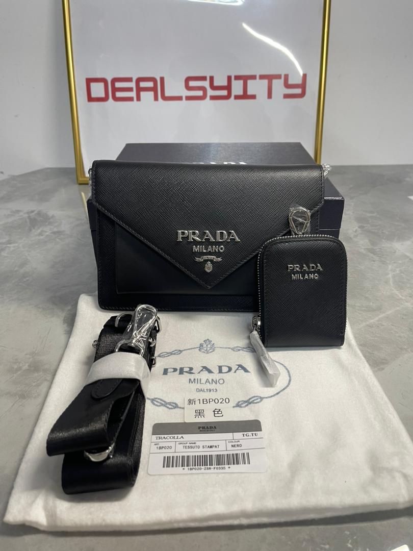 Prada Saffiano Leather Mini Envelope Bag 20cm/ 7.9in