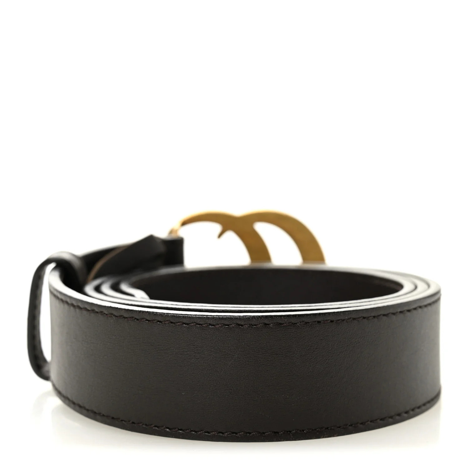Moon Calfskin Double G 30mm Belt 85 34 Dark Cocoa