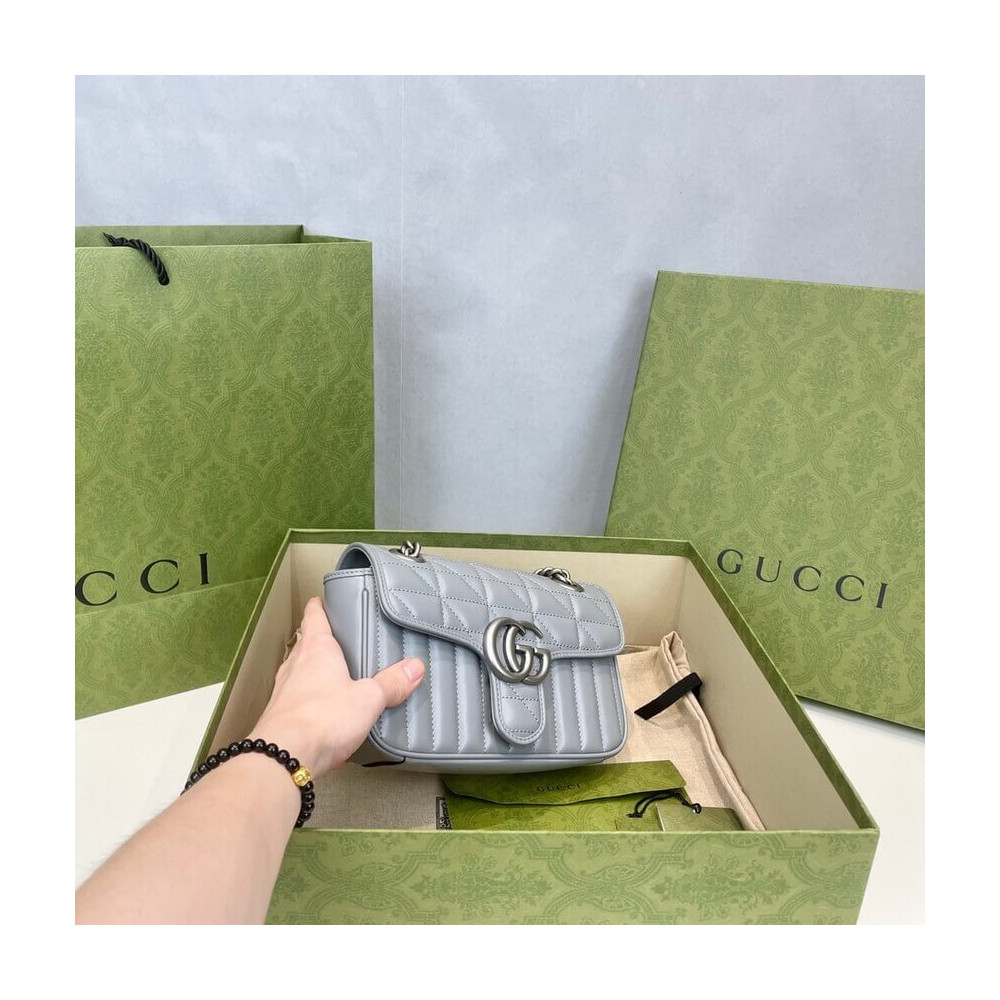 Gucci GG Marmont Mini Shoulder Bag Grey