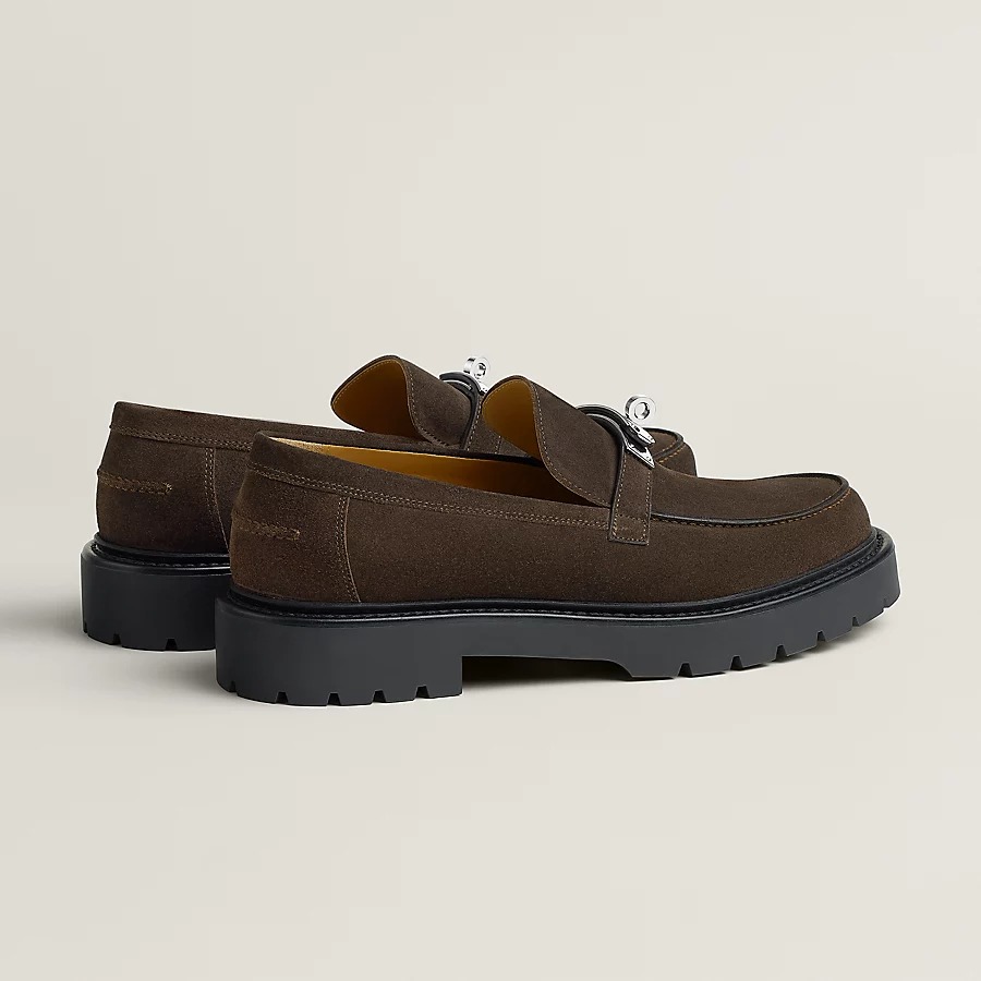 HERMES ICONE LOAFER MARRON EBENE