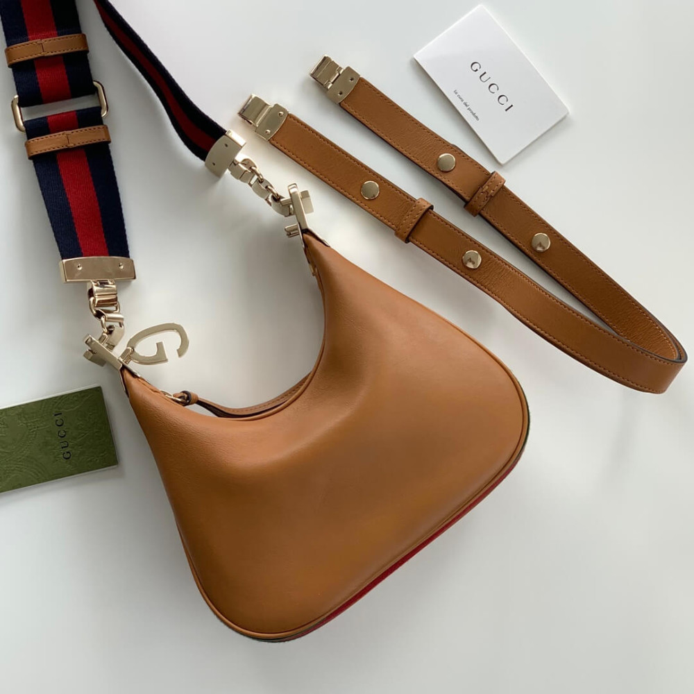 Gucci Brown Leather Attache Small Shoulder Bag 23cm