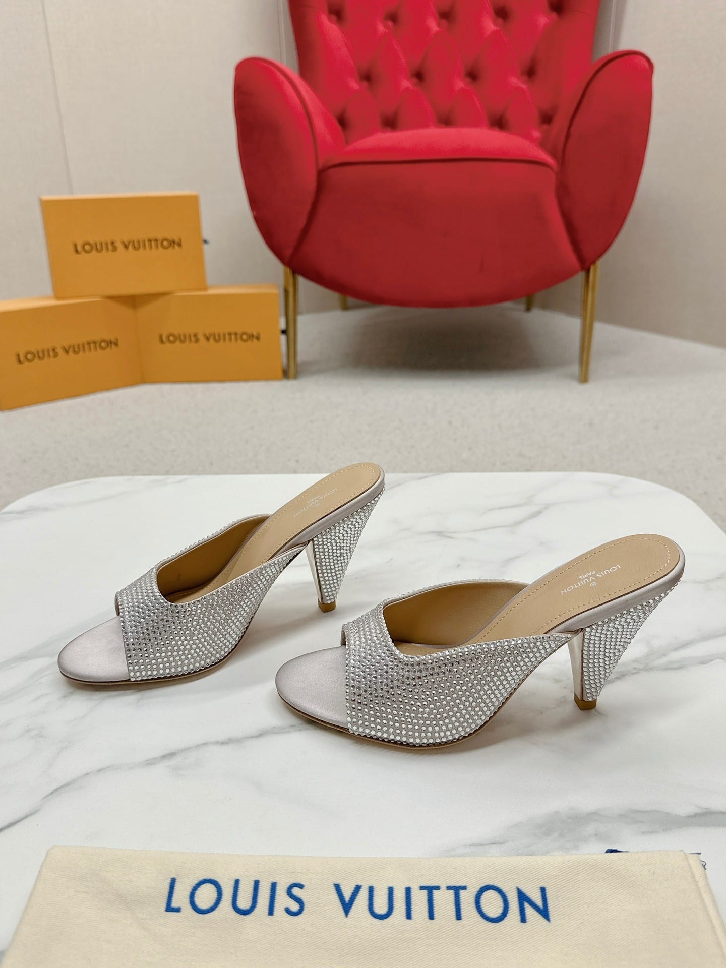 Louis Vuitton Super Mule Silver 1Acj47
