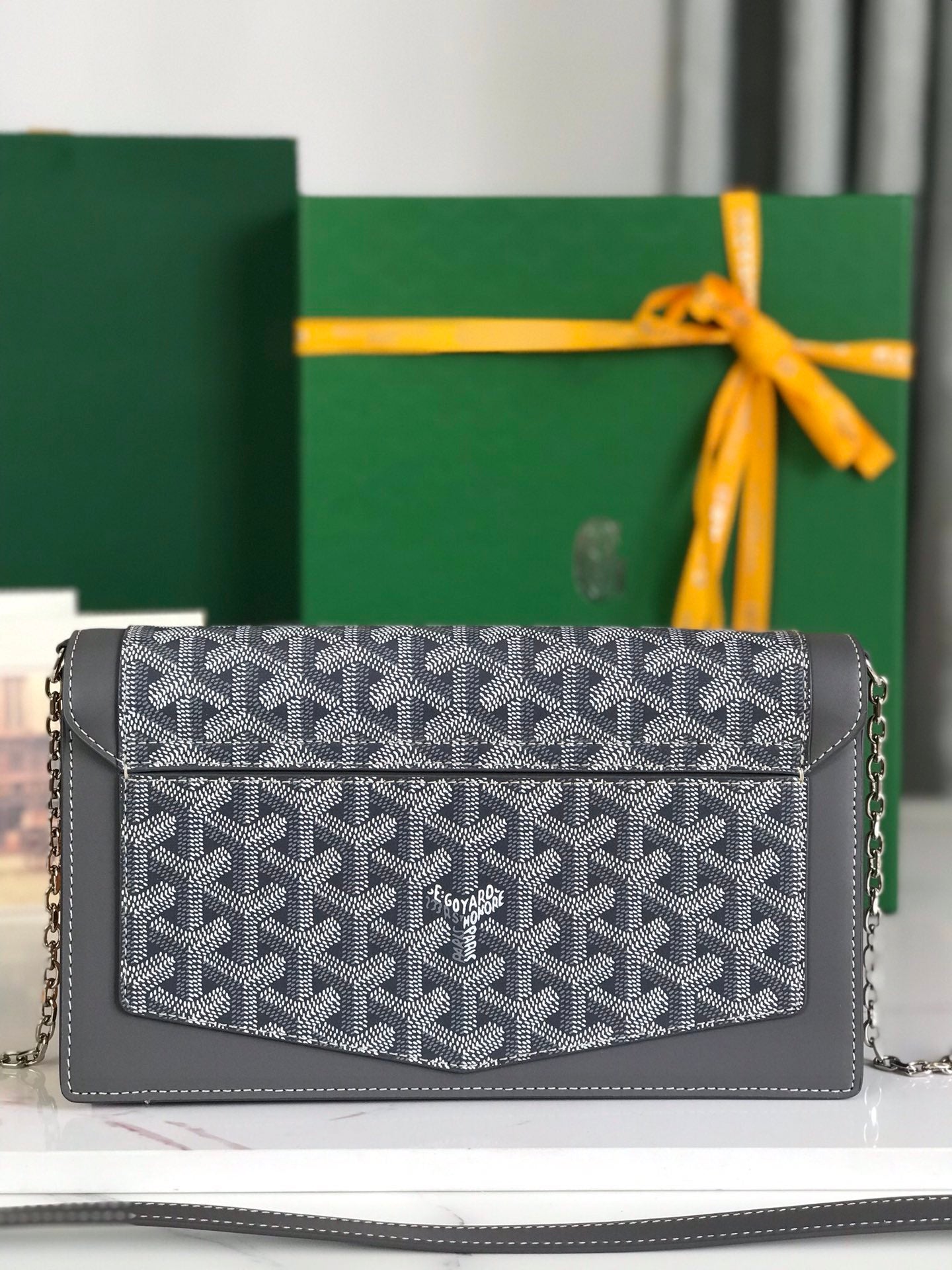 Goyard Duchesse Marie-Caroline Bag 25cm Gray Goyardine Canvas And Smooth Calfskin