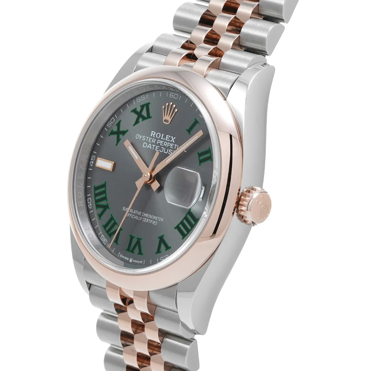 [Superclone] Rolex Datejust 36mm Slate Dial Everose Smooth Jubilee 126201
