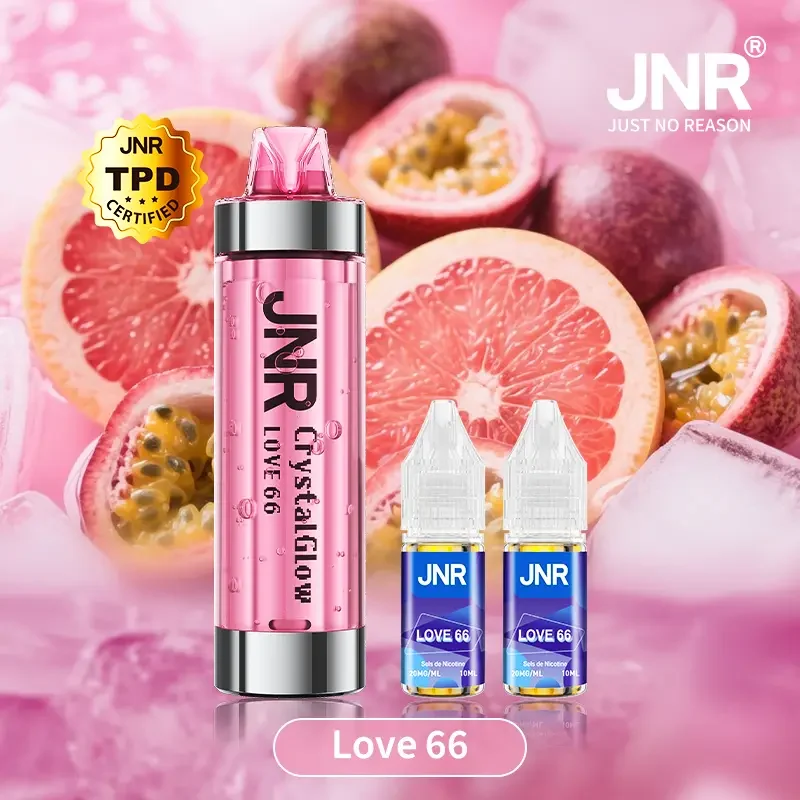 JNR Crystal Glow 33K Puffs - Kit Pod Remplissable et Rechargeable