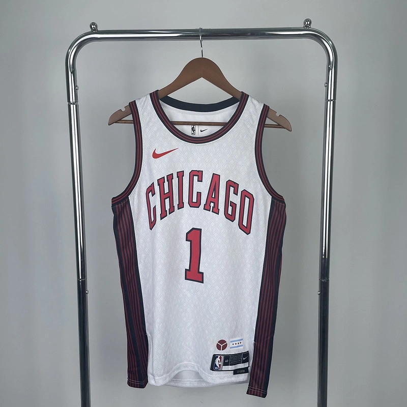 2023 NBA Chicago Bulls (1 ROSE) Basketball Jersey