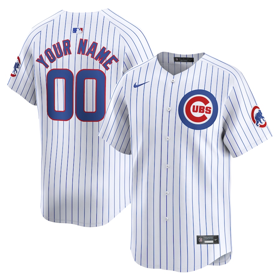 Chicago Cubs Home Limited Custom Jersey White