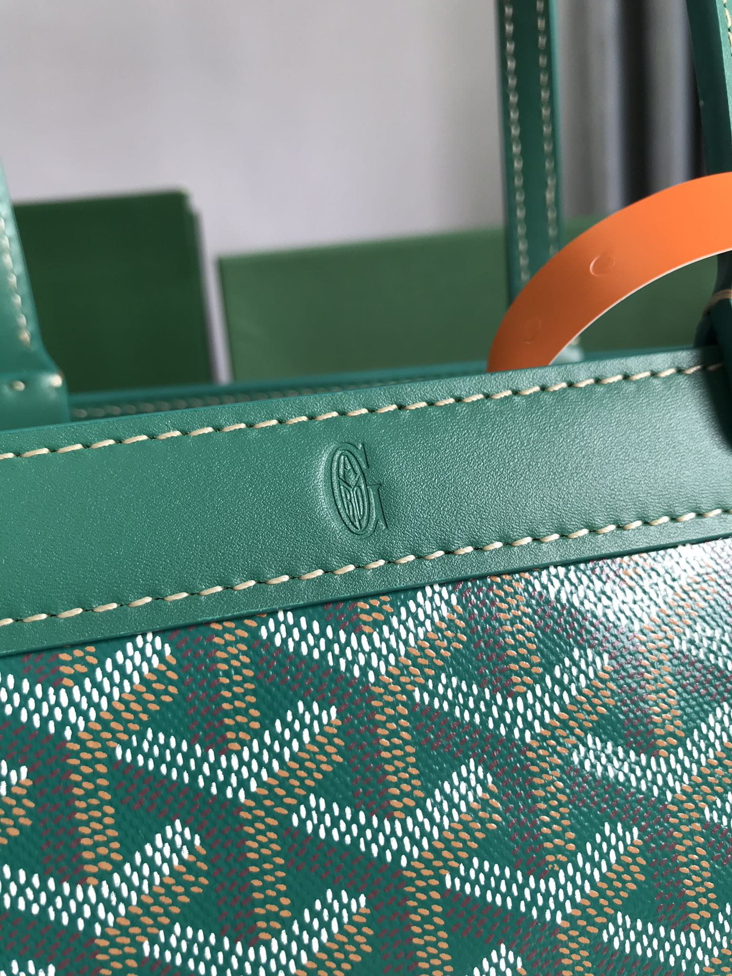 Goyard Bellechasse Biaude Pm Bag 36cm Green Goyardine Canvas And Calfskin Trim