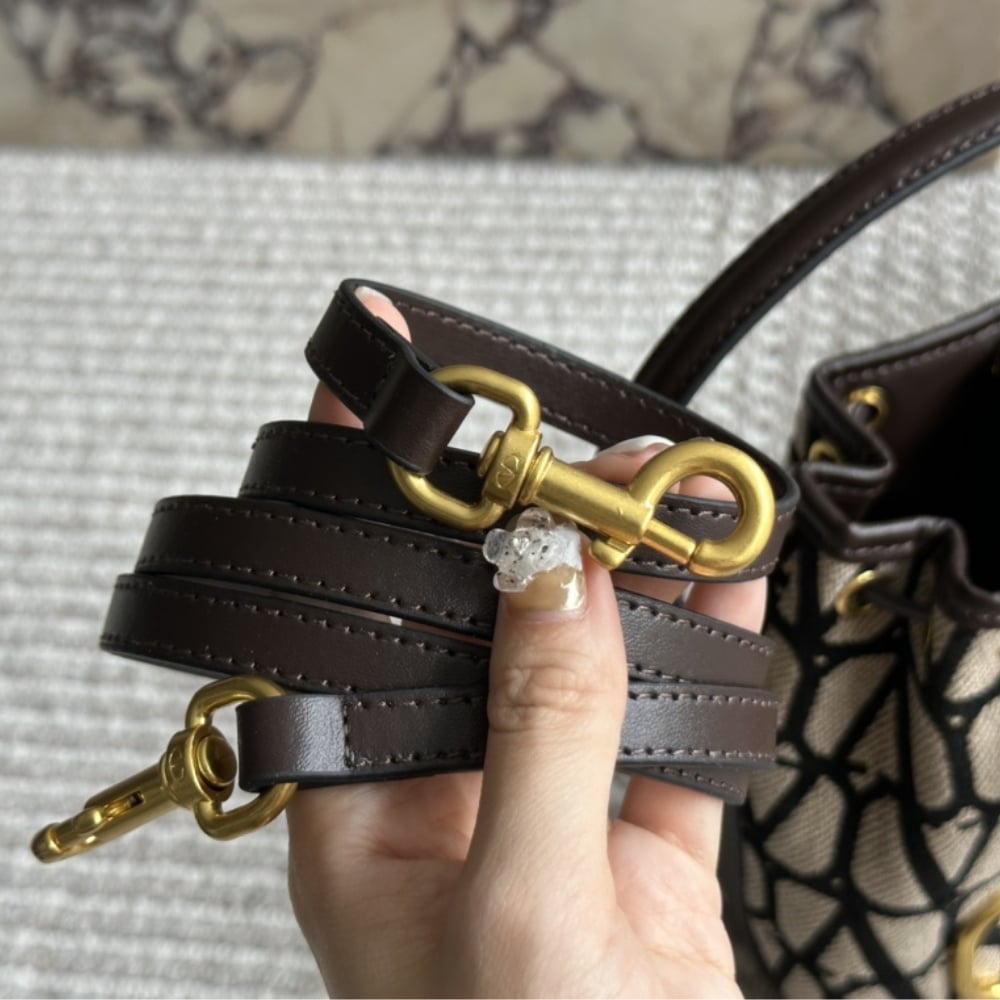 Valentino Mini VLogo Signature Bucket Bag In Toile Iconographe Brown 22Cm 5W2P0Z44Vri 6Zn