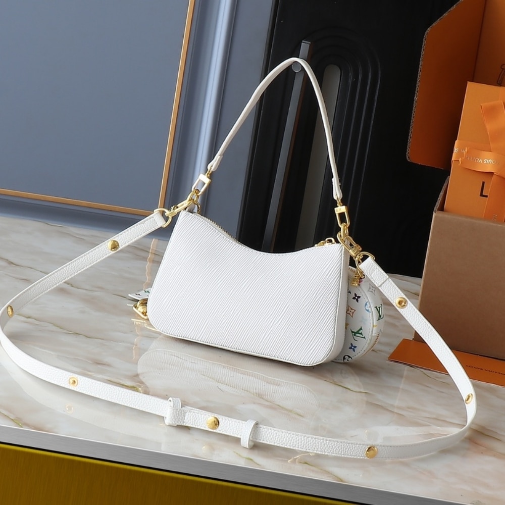Louis Vuitton X Murakami Marellini Bag White 19Cm M13100
