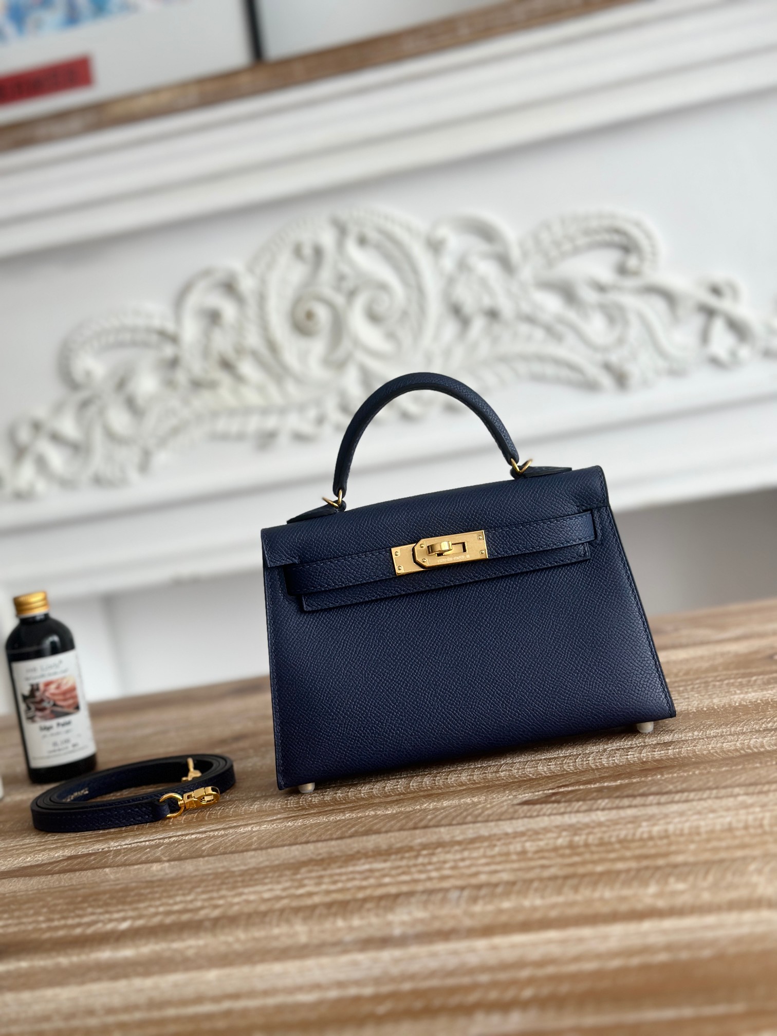 Hermès Mini Kelly Bag in Jewel Blue Epsom Leather