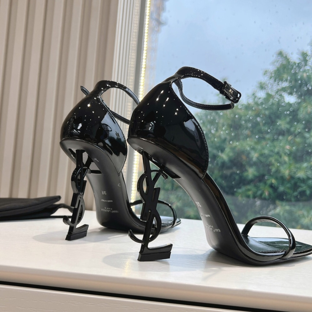 Saint Laurent Opyum Sandals In All Black 5576620Npvv1000