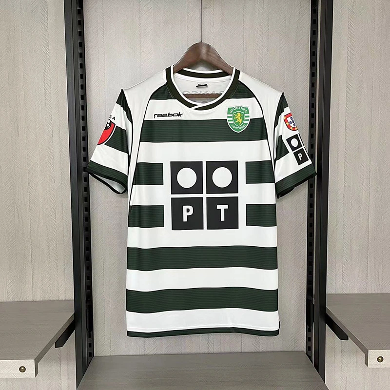 2001-03 Retro Sporting Lisbon Home Football Shirt 1:1 Thai Quality