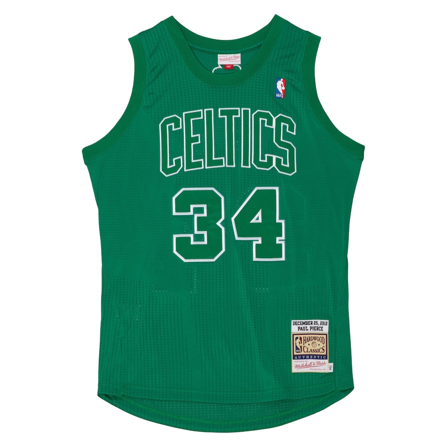 Men's Boston Celtics Paul Pierce Mitchell & Ness Kelly Green 2012 Authentic Player Jersey