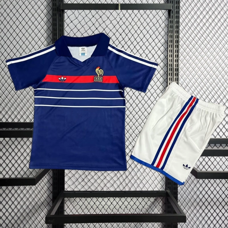 Retro KIDS 1984-86 KIDS European Cup Champions France Home Football jersey retro