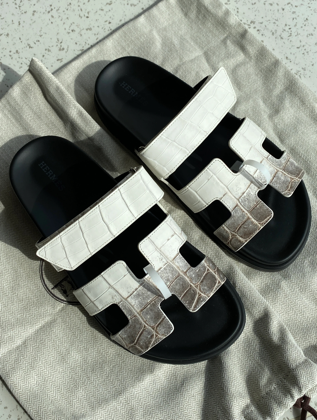Himalaya Nile crocodile leather slippers