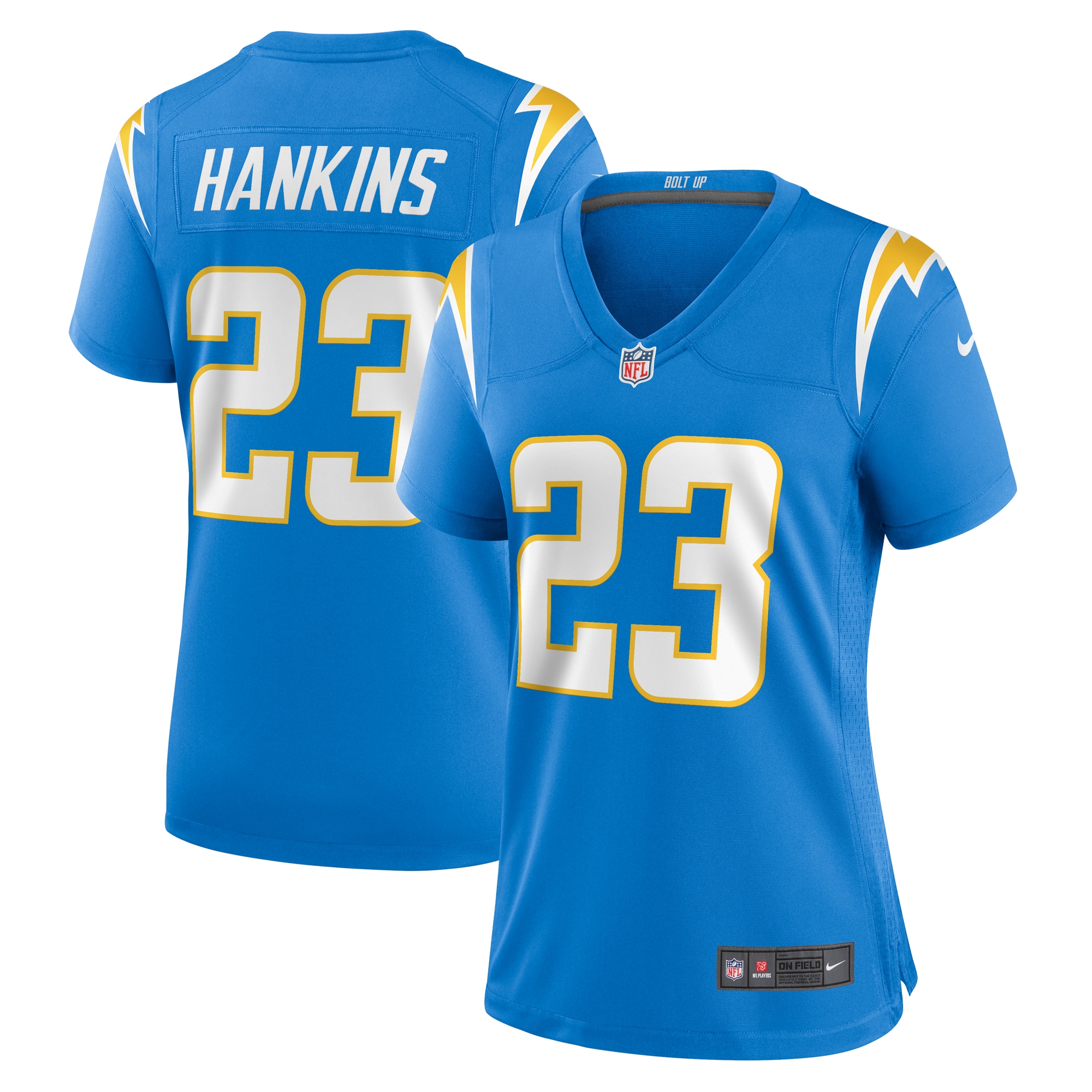 Matt Hankins Los Angeles Chargers Nike Women's Team Game Jersey -  Powder Blue