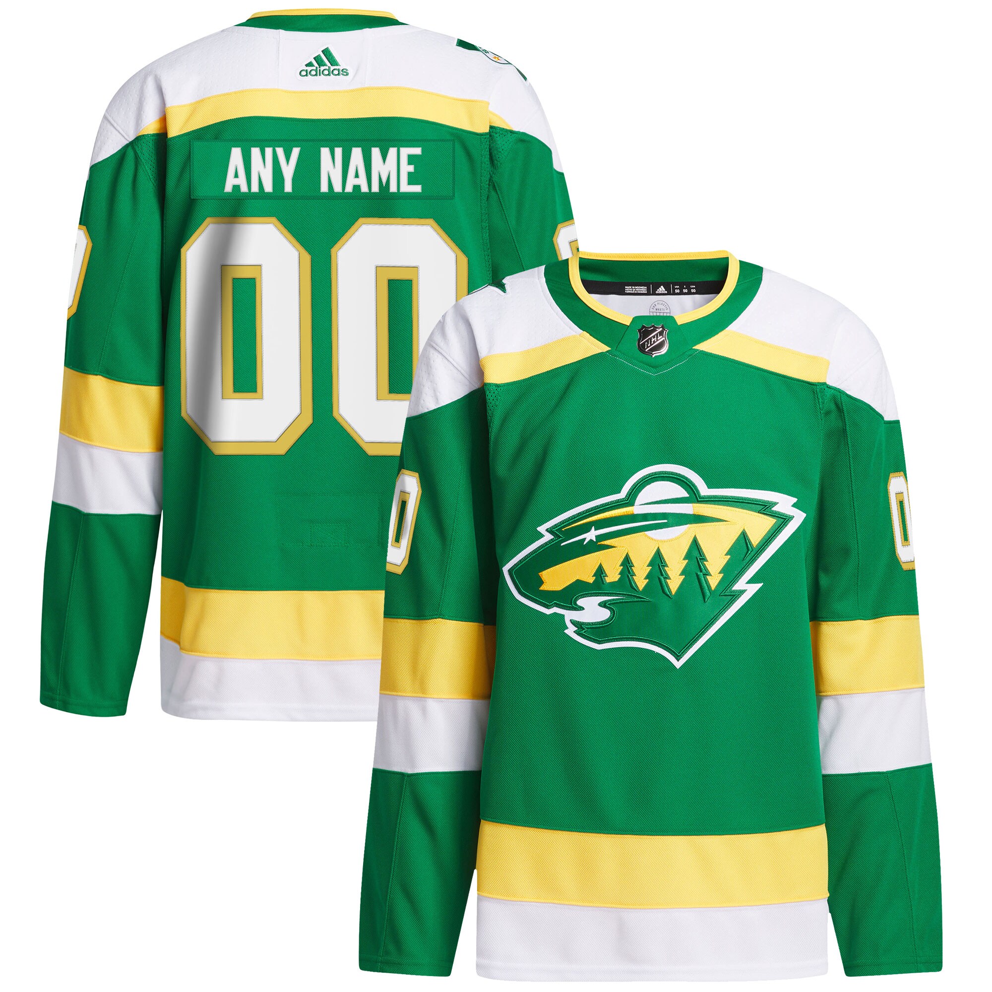 Minnesota Wild adidas  Alternate 2023/24 Primegreen Authentic Custom Jersey – Green