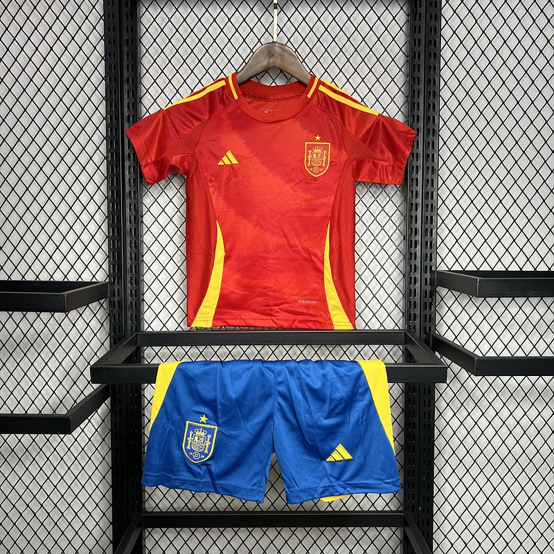 2024-25 Spain Euro Home Kids Kit Jersey