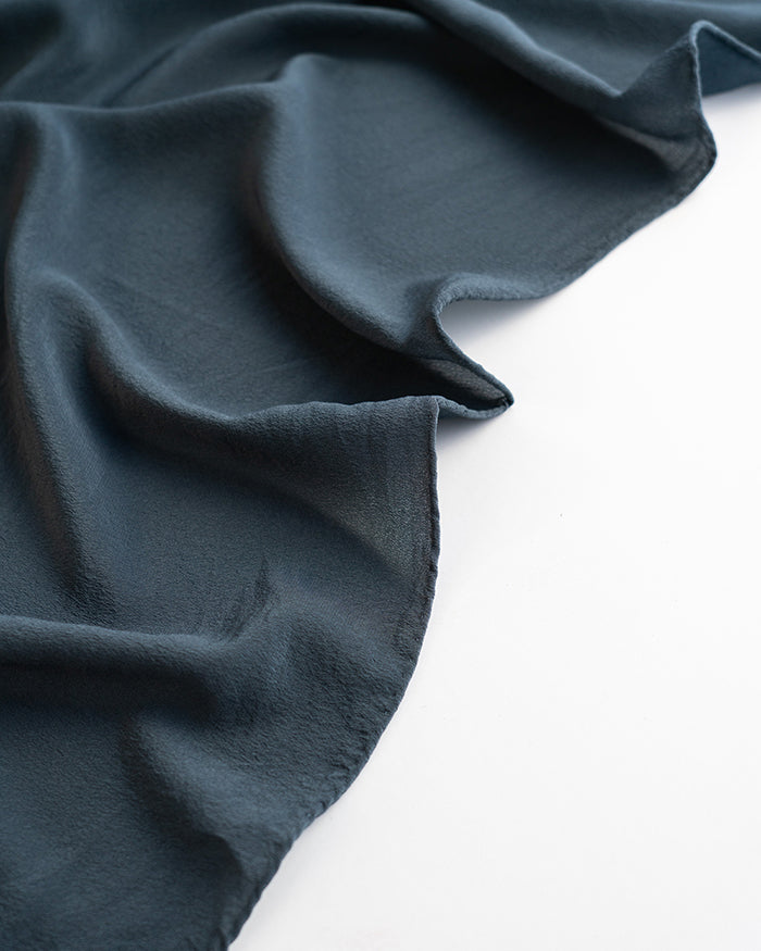 ‘The Classic’ Washable Silk Scarf in Ocean