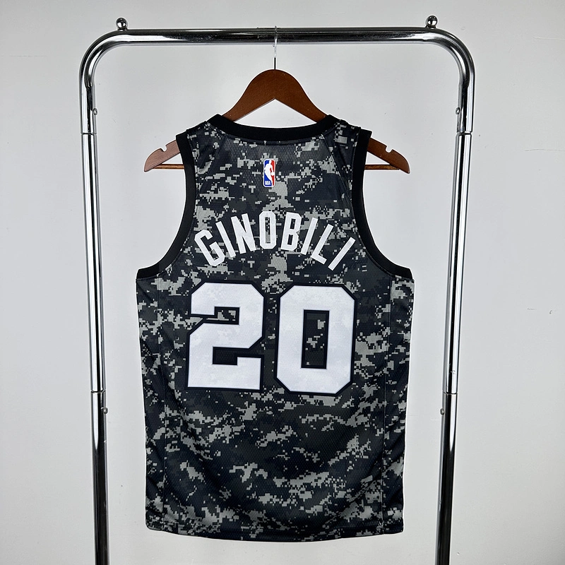 2021 NBA San Antonio Spurs 20 GINOBILI Basketball Jersey