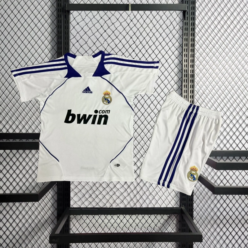 Retro KIDS 2007-08 KIDS Real Madrid Home Football jersey retro