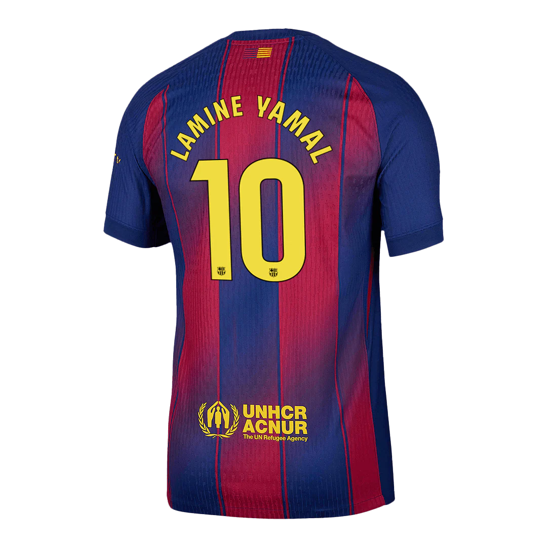 LAMINE YAMAL #10 Barcelona Home Player Version Soccer Jersey 2025/26