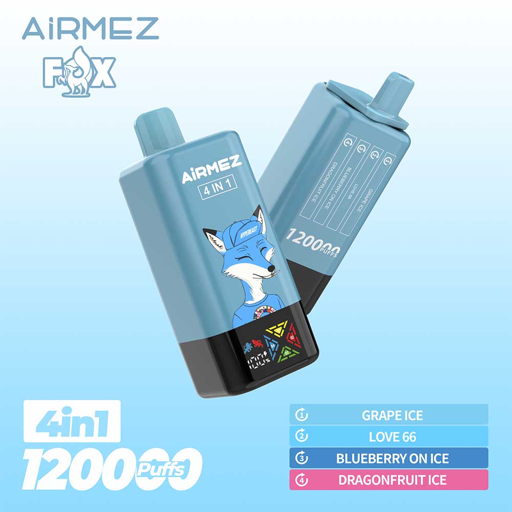 Airmez Fox 120 000 Zaciągnięć, 4 Smaki w Jednym – Jednorazowy e-papieros 120k