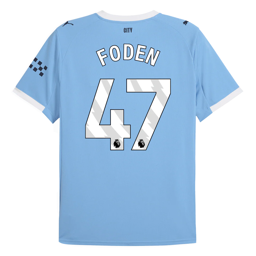 FODEN #47 Manchester City Home Soccer Jersey 2025/26 Blue