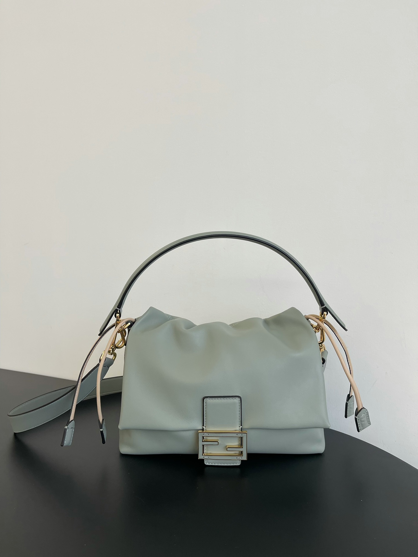 Fendi Mamma Baguette Medium Matcha Green Nappa Leather Bag 26.5cm