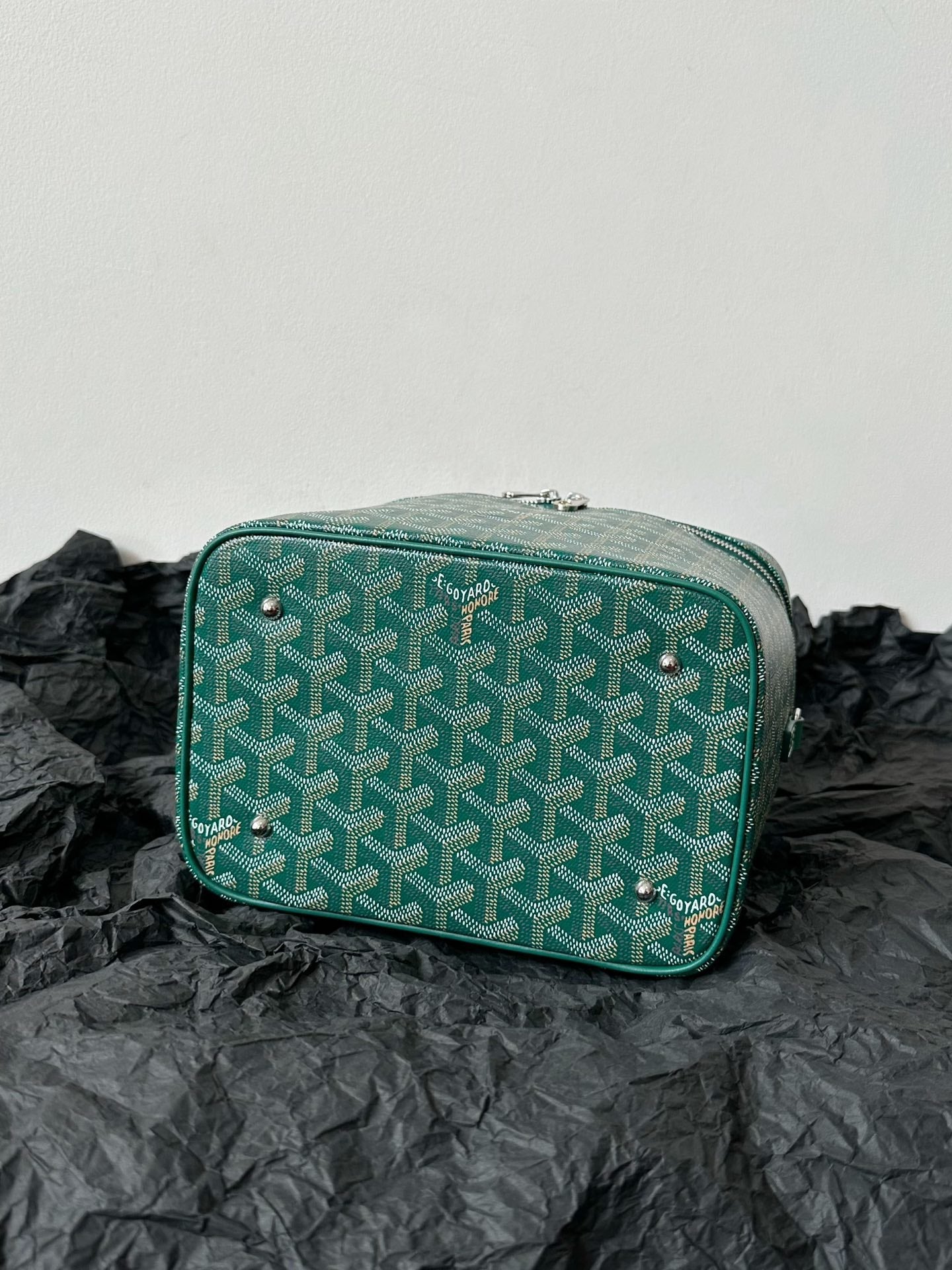 Goyard Goya Makeup Box Bag 20Cm Green Canvas