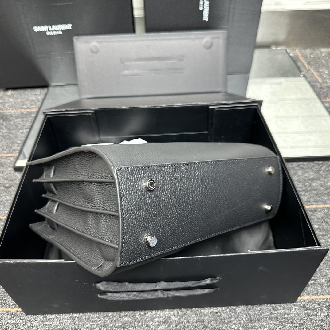 Saint Laurent Sac De Jour Baby In Grained Leather Black 26Cm