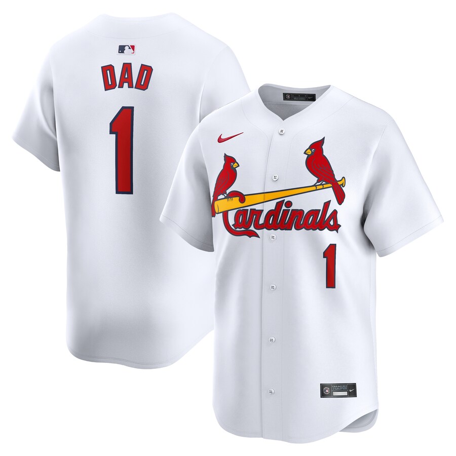 St. Louis Cardinals #1 Dad Home Limited Jersey White